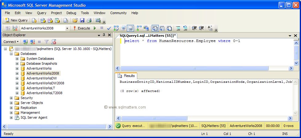 Techniques for Creating a List of the Columns in a Table - SQLMatters